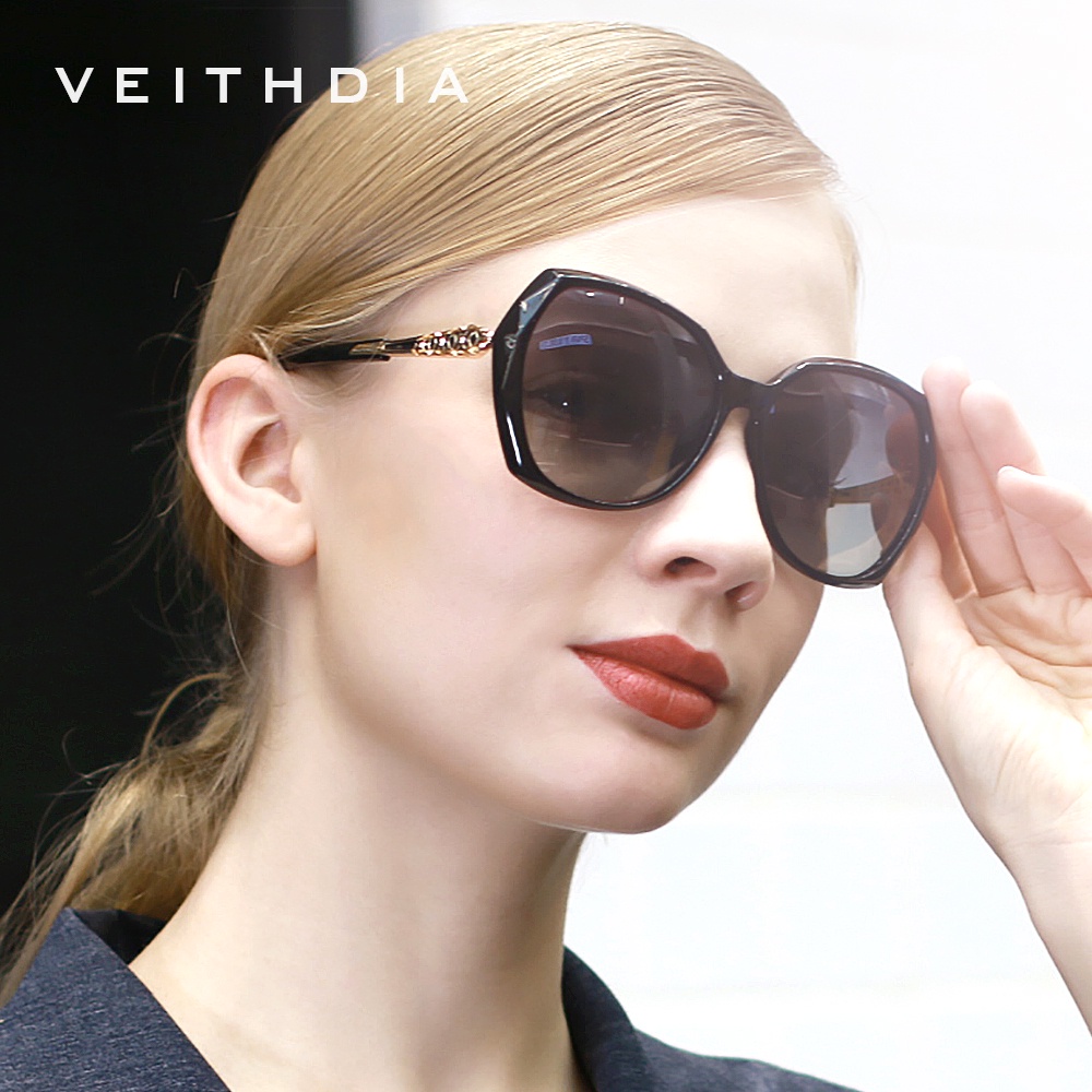 Kính mát phân cực VEITHDIA 3159 chống tia UV400 sang trọng thời trang cho nữ