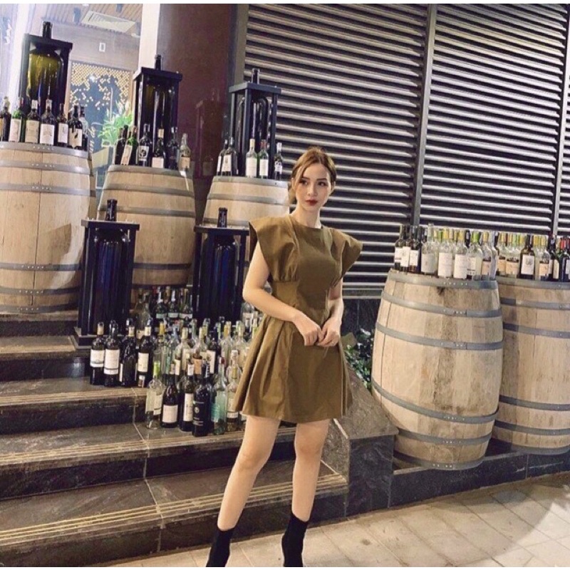 Đầm thiết kế, Đầm Tay Cánh Tiên Eo Cong Xếp Li Trẻ Trung kiểu pháp | BigBuy360 - bigbuy360.vn