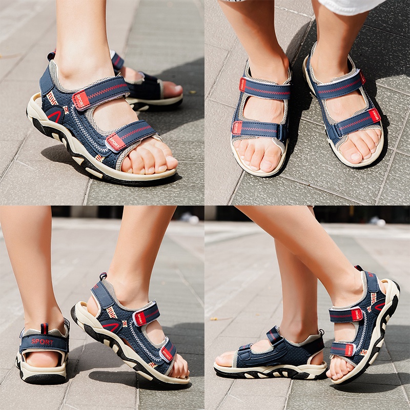 Xăng đan cao su hở ngón thoáng khí phong cách thời trang mùa hè cho bé trai 2022