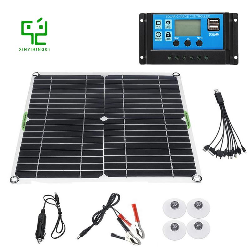 Tấm Pin Năng Lượng Mặt Trời 200W 12V Kèm Bộ Điều Khiển 100A
