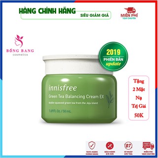 [Chính Hãng Hàn Quốc] Kem dưỡng ẩm - kem dưỡng da chống lão hóa da Innisfree Green Tea Cream EX 50ml