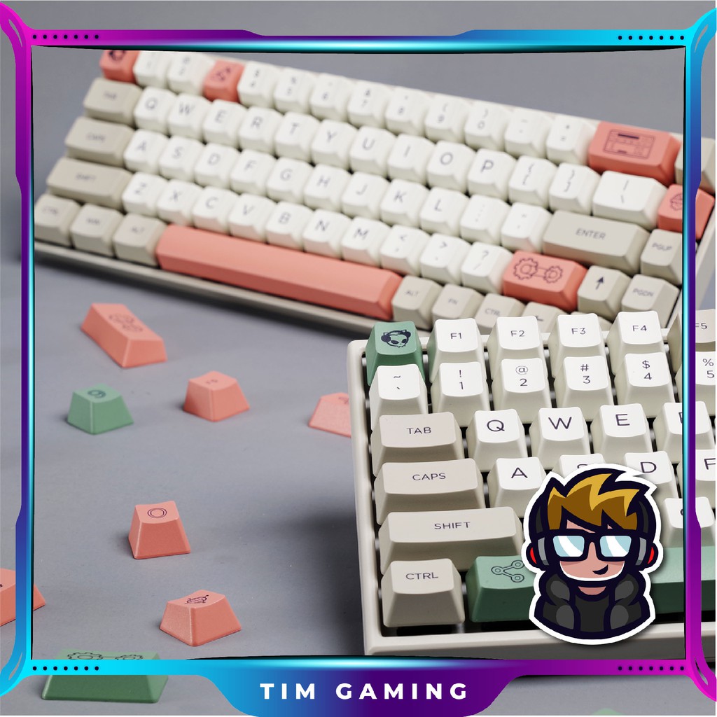 [Mã 254ELSALE giảm 7% đơn 300K] Bộ Keycap Akko 9009 Retro R2 Kit | 38 nút | Chất liệu: PBT Dye-Subbed