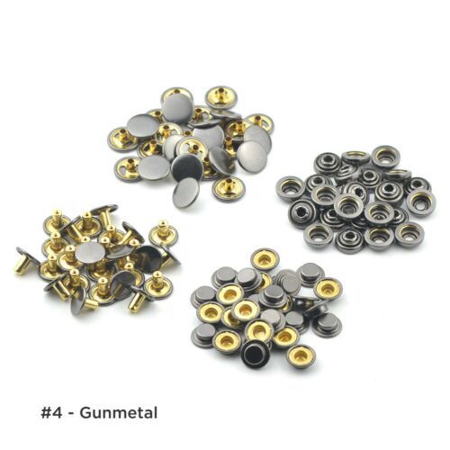 Nút bấm 4 thành phần 12mm 15mm Mã cúc 501 503 Bằng thau không gỉ Chuyên làm nút áo da cao cấp, áo khoác, quần jean