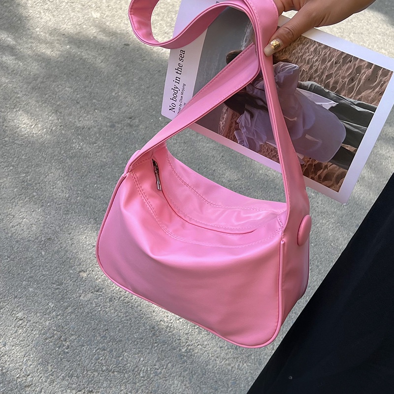 Túi Đeo Chéo Màu Trơn Có Khóa Kéo Thời Trang Cho Nữ