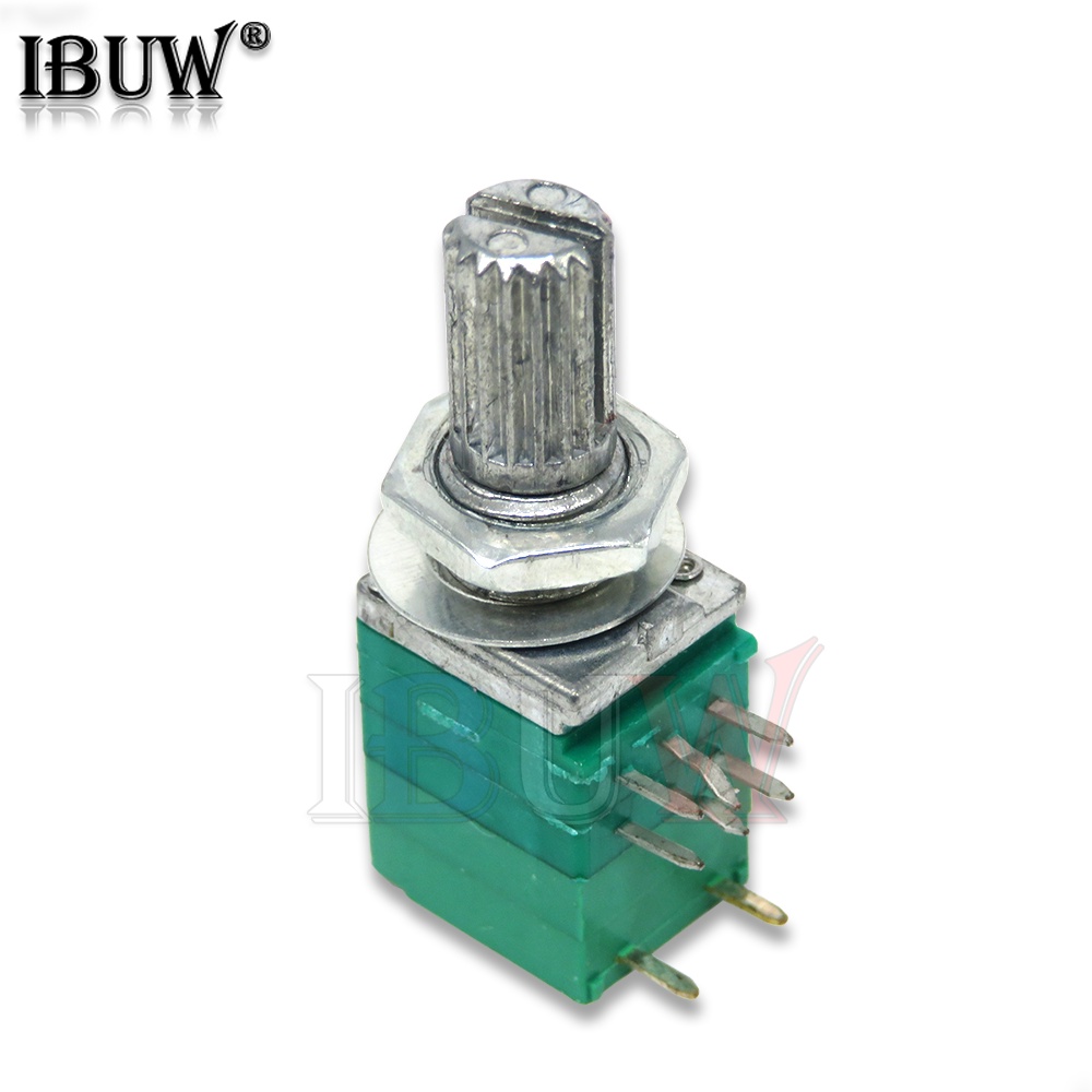 Set 5 Chiết Áp Khuếch Đại Âm Thanh rk097gs 10k 50k 8pin 15mm Màu Xanh Lá Cây rk097