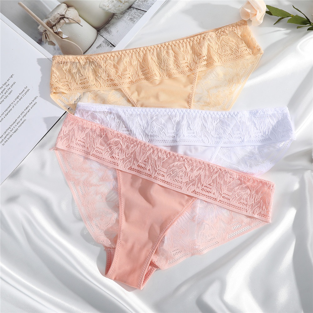 Quần lót ren LEVAO thoáng mát màu sắc gợi cảm dành cho nữ