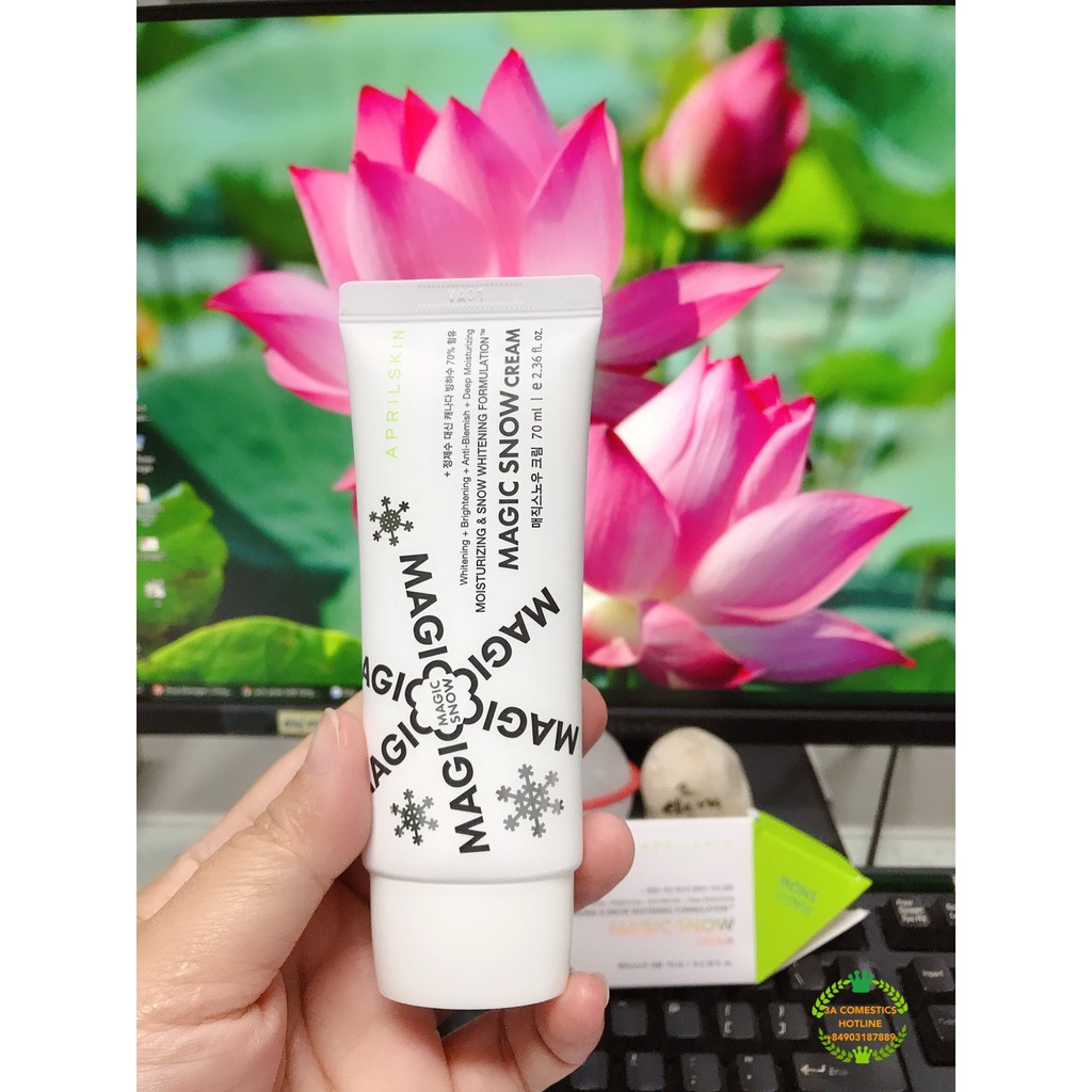 Kem Dưỡng Trắng Sáng Da Và Che Khuyết Điểm April Skin Magic Snow Cream 70ml