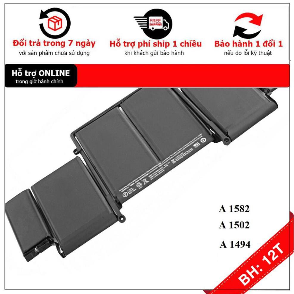 [BH12TH] Pin  Macbook pro 13 Retina Mã Máy A1502 Model năm 2013 – 2014 - 2015 Mã Pin A1582 (2015) và A1493( 2013 2014 )