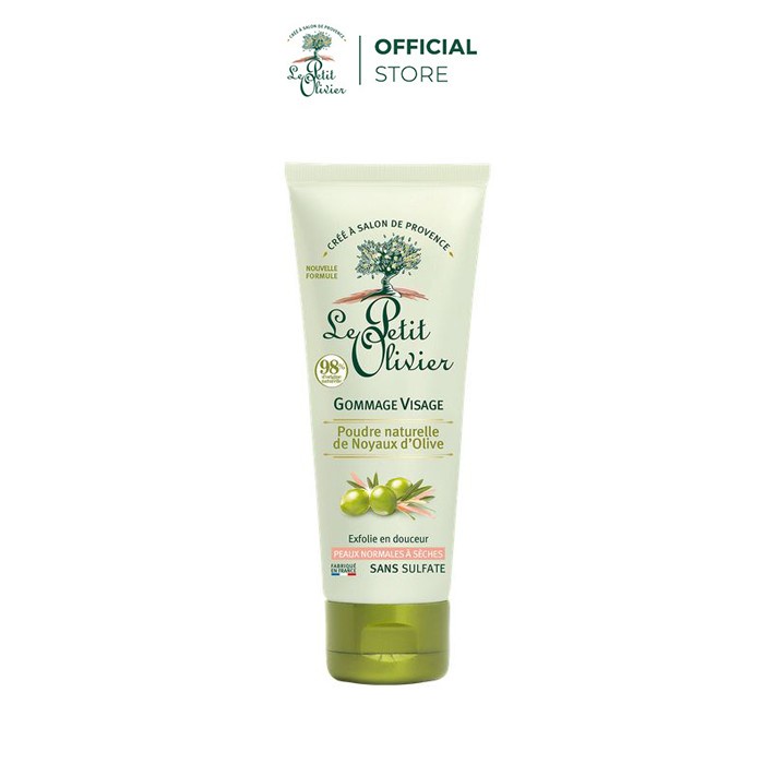 Tẩy tế bào chết dạng hạt Le Petit Olivierchiết xuất Dầu Olive 75ML