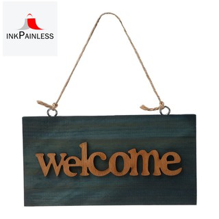 Bảng gỗ chữ Welcome bằng gỗ treo cửa hàng quán cà phê , cửa hàng