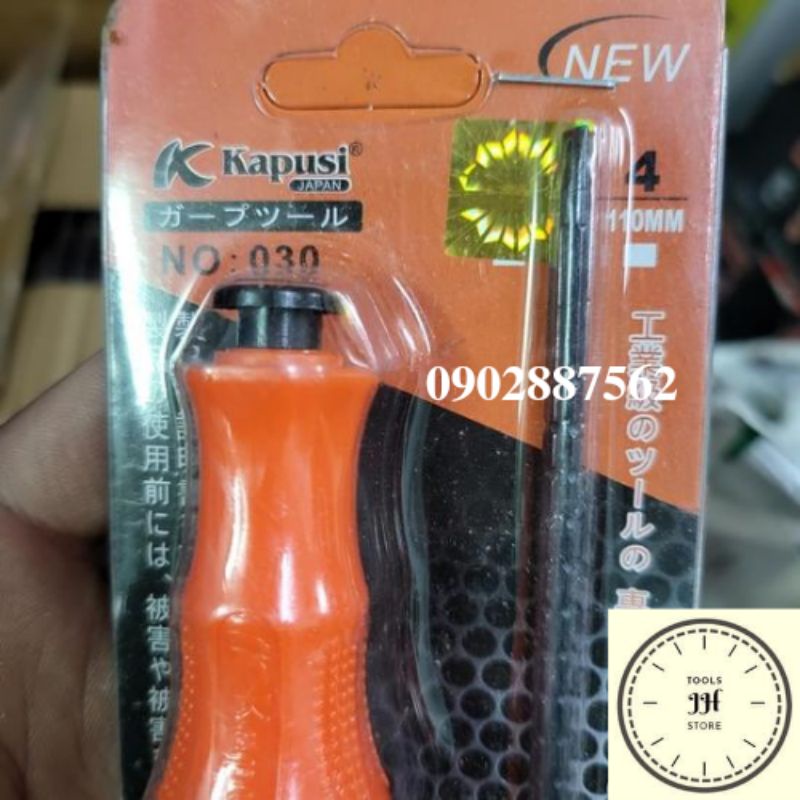 tua vít 2 đầu lùn 4mm có tăng Kapusi bake dẹp
