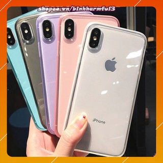 ỐP IPHONE 7 8 X XS 7 PLUS Ốp Lưng Trong Suốt Dày Có Màu ĐƠN GIẢN MÀ ĐẸP