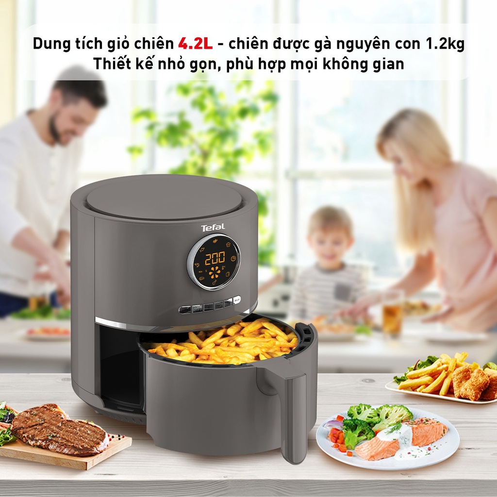 Nồi chiên không dầu 4.2 lít Tefal XL Ultra Fry EY111B15 1630W - Hàng chính hãng