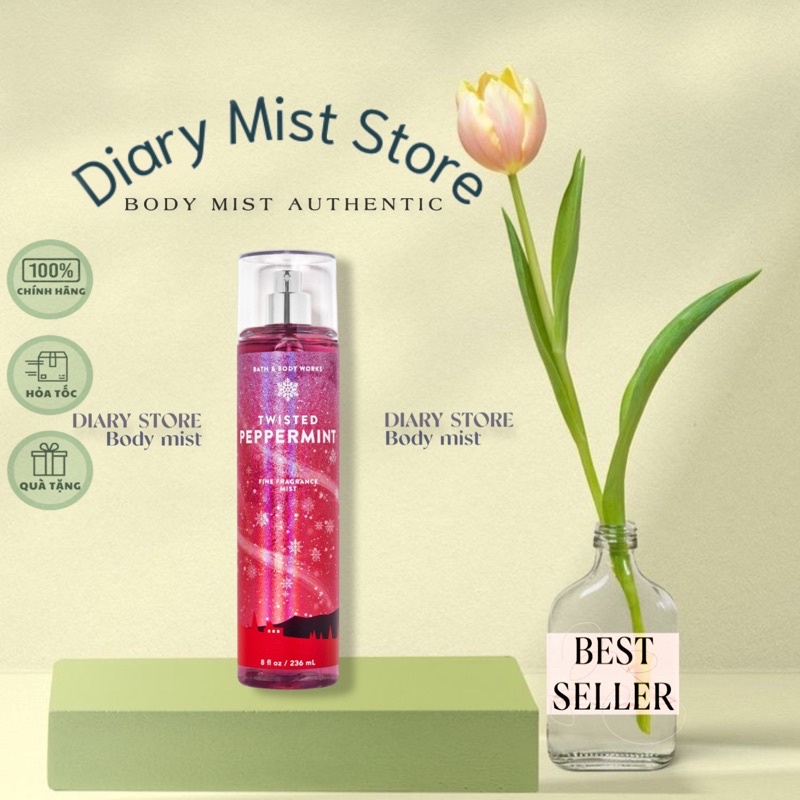 ?????????.????? Xịt Thơm Bath & Bath Works - Twisted Peppermin