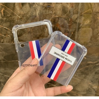Ốp lưng dẻo TPU cho Samsung Z Flip 3 họa tiết Thom Browne New York gờ cao 4 góc chống sốc