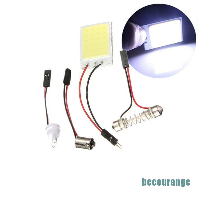 [becourange]HID White 24COB LED Panel Light For Car Interior Door Trunk Map Dome Light