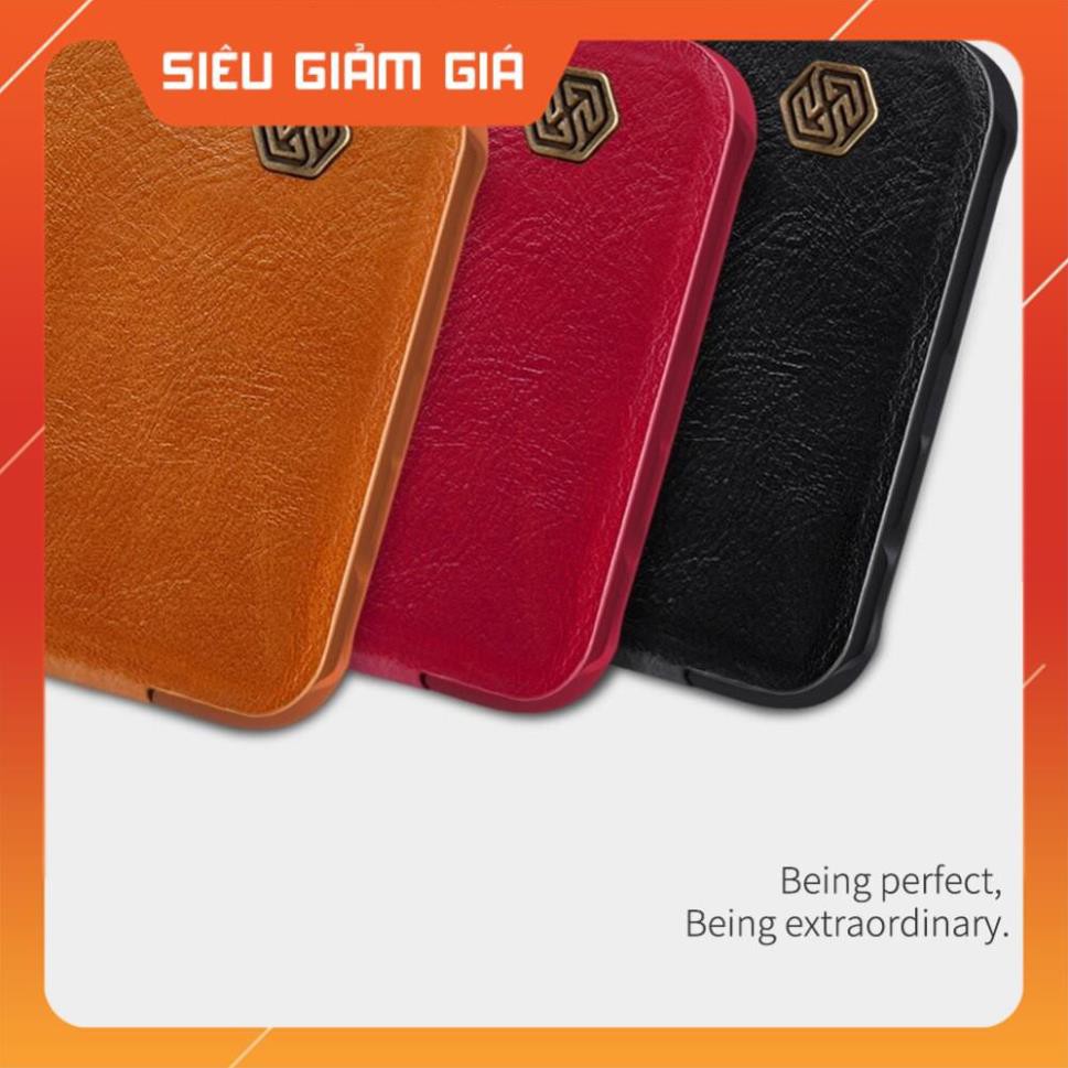 Bao Da Da Bò Cho Samsung Galaxy A70 hiệu Nillkin Qin Có Ngăn Đựng Thẻ - Hàng Chính Hãng