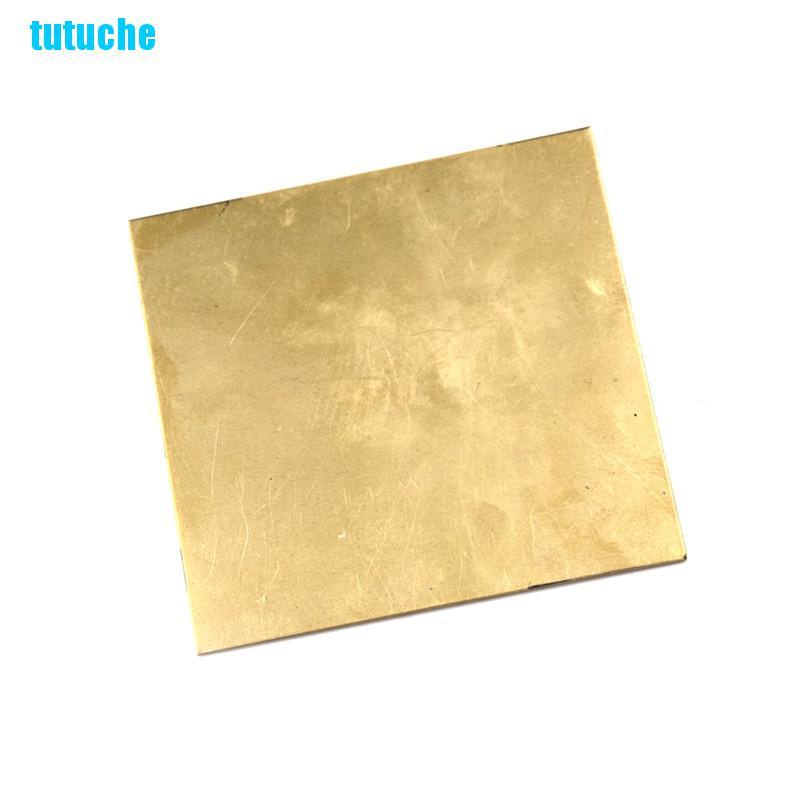 Tấm lá đồng thau dày để trang trí phụ kiện làm thủ công cỡ 0.5mm/ 0.8mm/ 1mm/ 2mm 100x100mm