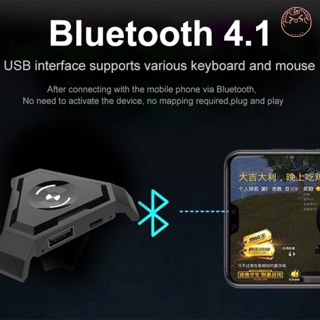 PUBG Mobile Gamepad Keyboard Mouse Converter Set Bluetooth Controller Adapter Bộ kết nối bàn phím, chuột với điện thoại