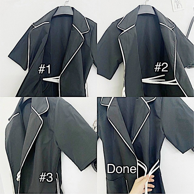 NEW 2021 Đầm đen JENA DRESS form chuẩn thiết kế thắt eo tôn dáng chất vải kaki dày dặn cổ vest tinh tế RẺ VÔ ĐỊCH