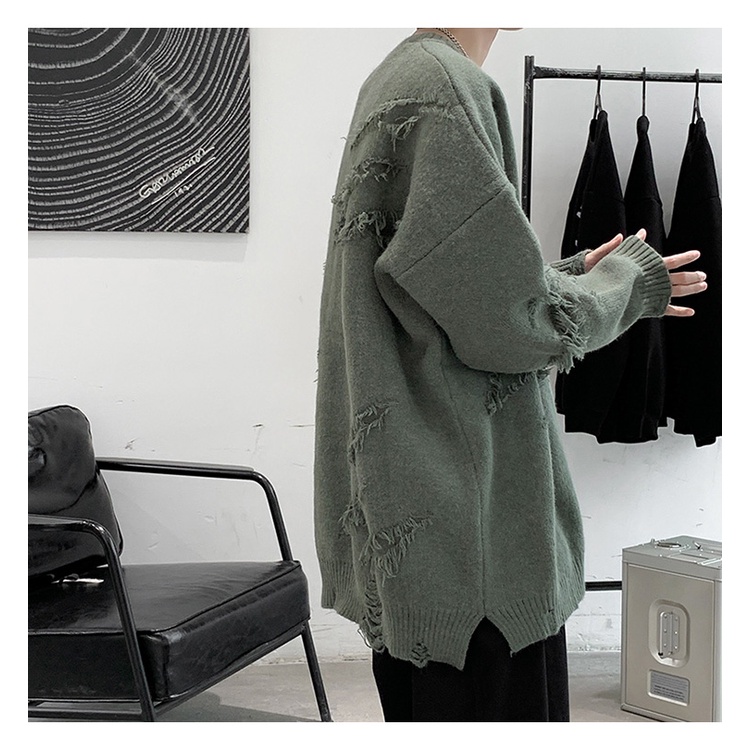 Áo sweater form rộng Unisex nam nữ Big Size Áo sweater trơn nam nữ form rộng áo tay dài unisex chất len rách học sinh