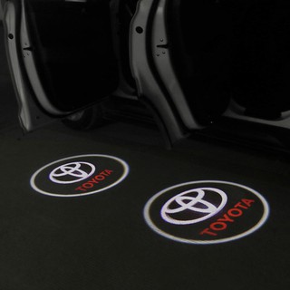 【Có hàng sẵn】FREE PIN Bộ 2 đèn led cảm biến chiếu logo gắn cửa xe ô tô Toyota