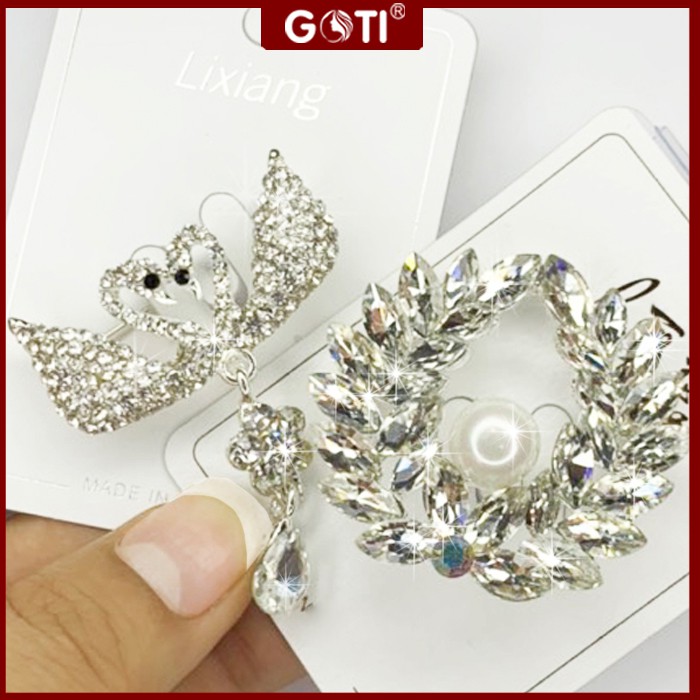 GOTI 08 - Tag Charm Cài Áo Hình Hoa Cao Cấp Phụ Kiện Trang Trí Váy Đầm Dành Cho Nữ Nhiều Mẫu