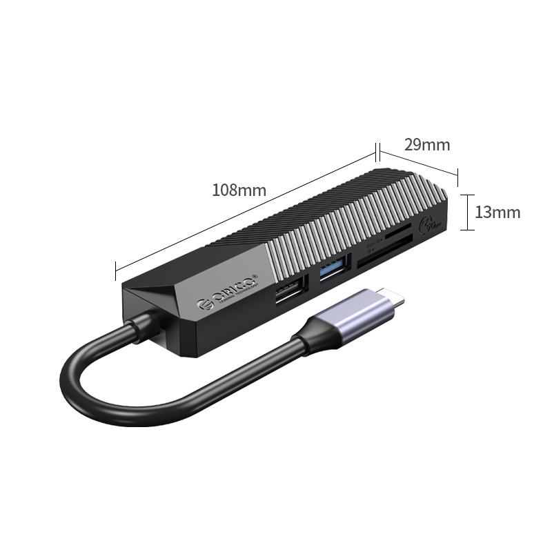 Hub USB Orico Chuyển Đổi Đa Năng 5 Trong 1 Cổng Type C Sang USB 3.0/ USB 2.0/ HDMI/ SD/ TF MDK-5P-BK-BP - Hàng Chính Hãn