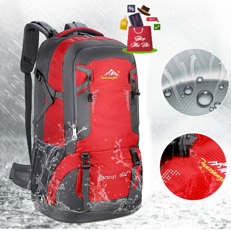 Balo phượt, leo núi, du lịch chống thấm nước, hàng cao cấp size 62cm dung tích 60L BALO-