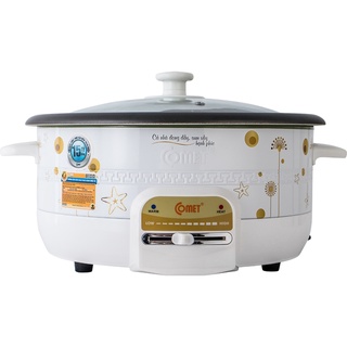 Nồi lẩu điện comet 3.5 lít cm7731. dung tích 3.5 lít. nấu lẩu, xào, nấu súp... công suất 1300 w