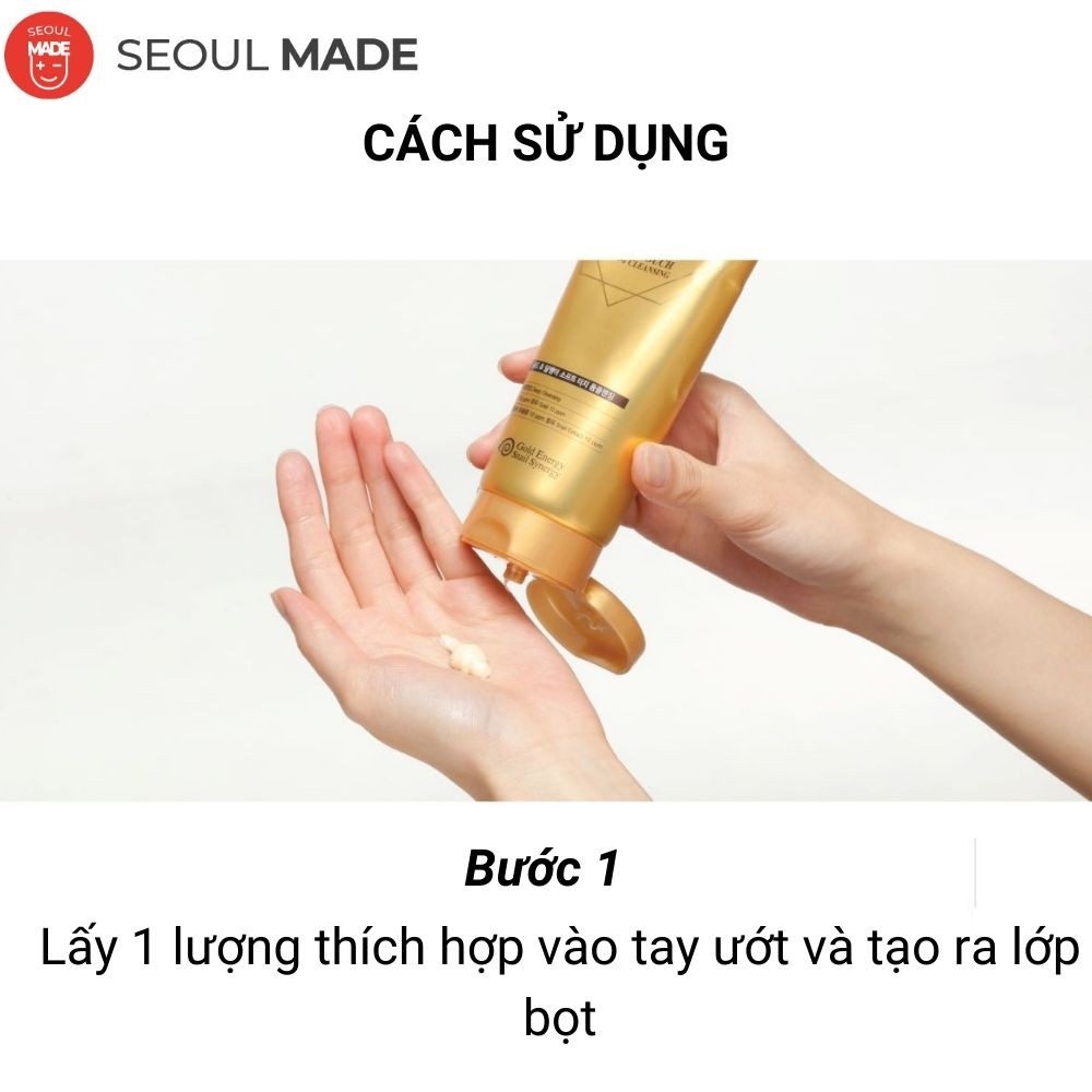 Sữa rửa mặt dành cho da khô Gold Snail làm sạch và loại bỏ độc tố trên da 170g