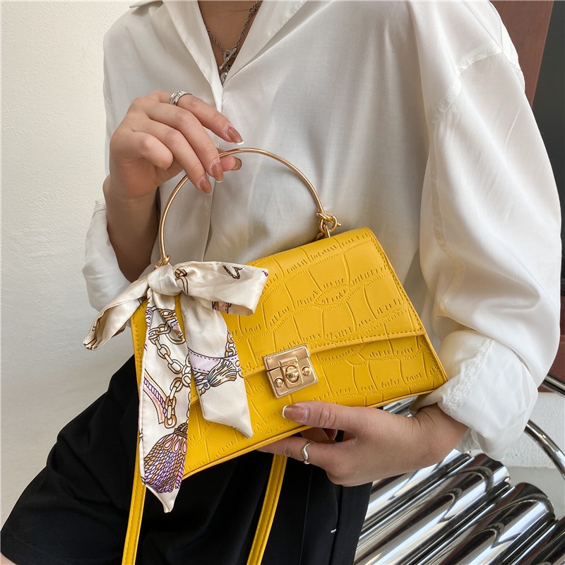 Túi Xách Đeo Chéo Vai Bằng Lụa Thời Trang Sành Điệu Cho Nữ