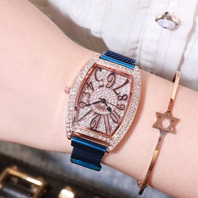 ĐỒNG HỒ NỮ DÂY NAM CHÂM DZG LUCAS MẶT ĐÍNH ĐÁ D399 SANG CHẢNH | BigBuy360 - bigbuy360.vn