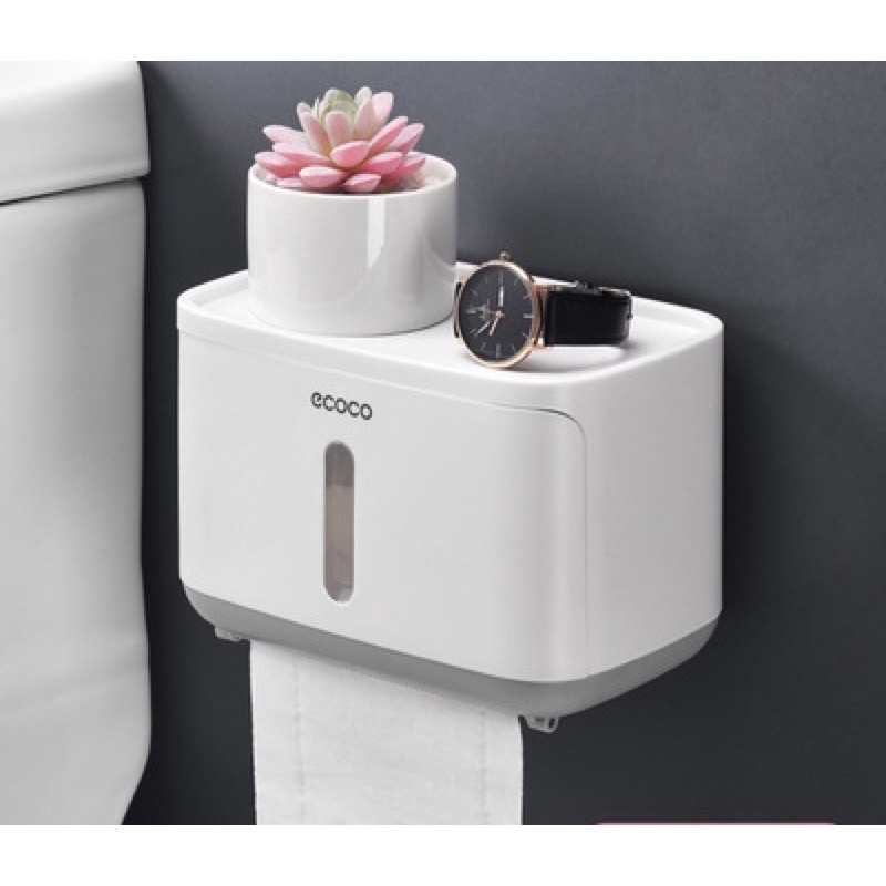 Hộp đựng giấy vệ sinh ECOCO chống thấm cao cấp không khoan tường E1807