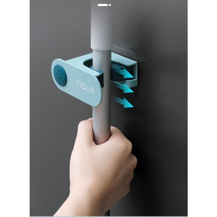 Móc treo cây lau nhà - Móc dán tường chịu lực kẹp chổi lau nhà treo tường thiết kế đẹp mắt treo chổi lên sạch sẽ