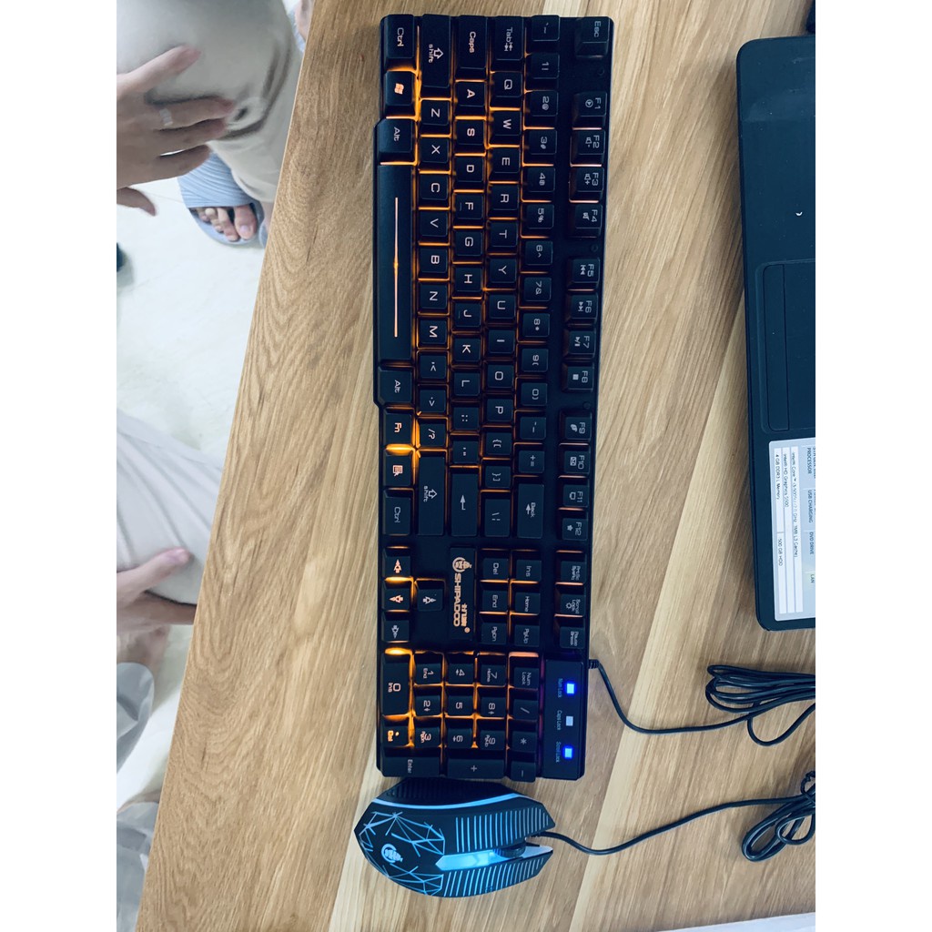 Combo bàn phím + chuột máy tính chơi game có đèn led - Keyboard gaming d600