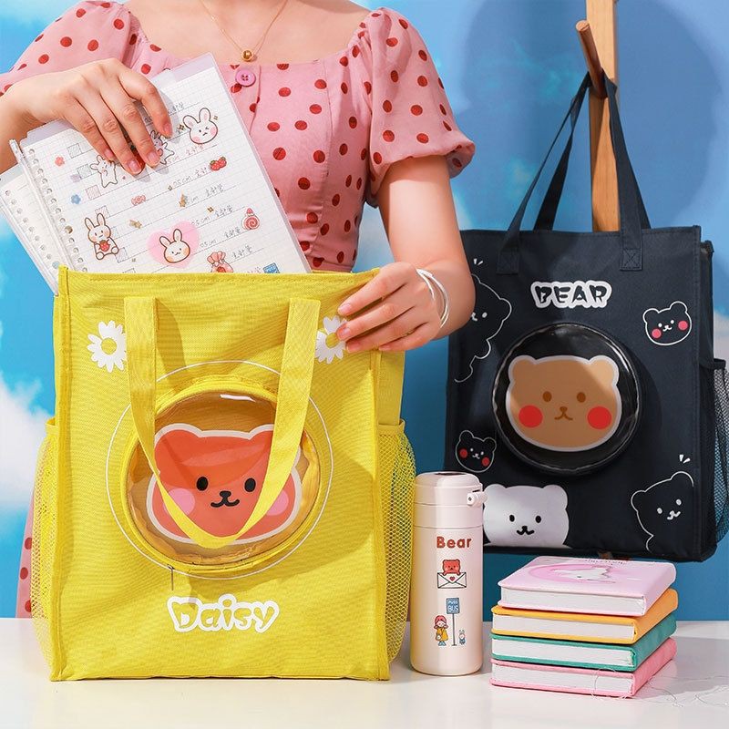 🍓Túi/Cặp Vải/Tote [GIÁ TỐT] Hình Daisy/Hóa Cúc, Gấu/Bear Màu Sắc Trẻ Trung Rất Đẹp BiTi TT021