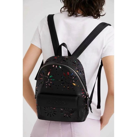 BALO #DESIGUAL XUẤT TÂY BAN NHAChuẩn AUTH Chất siêu đẹp, cutout hoa phối màu xuất sắc