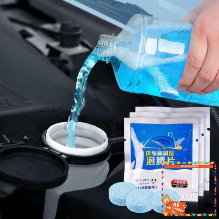 COMBO 50 Viên Sủi Rửa Kính xe con - Viên Pha Nước Rửa Kính Xe - rửa cho sạch Vết Bẩn Trên đồ vật - MILOZA