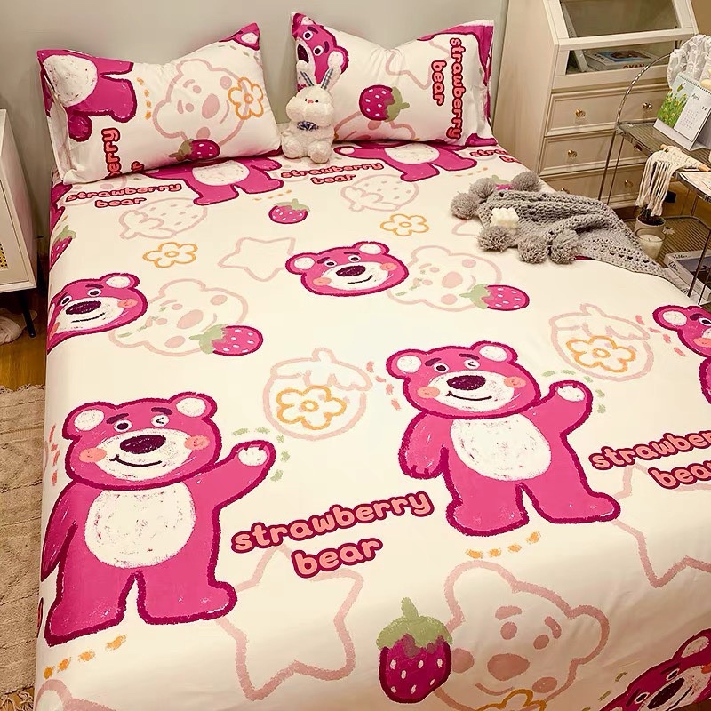 Bộ Ga Gối ❤️ ga gối cotton 100% họa tiết hoa nhí vintage phong cách Hàn Quốc đủ size đệm nhập khẩu chính hãng