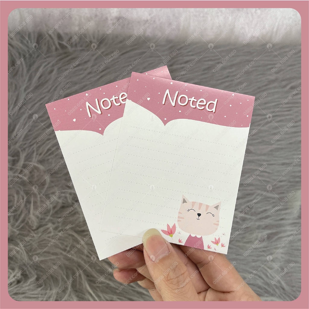 100 tấm giấy ghi chú, giấy note dễ thương giá rẻ - Kích thước 11x9cm - Kfrat trắng 120gsm