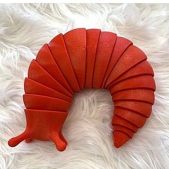 Bé sên - giống sâu đồ chơi linh hoạt xả stress trang trí bàn - IN3D.INDINI