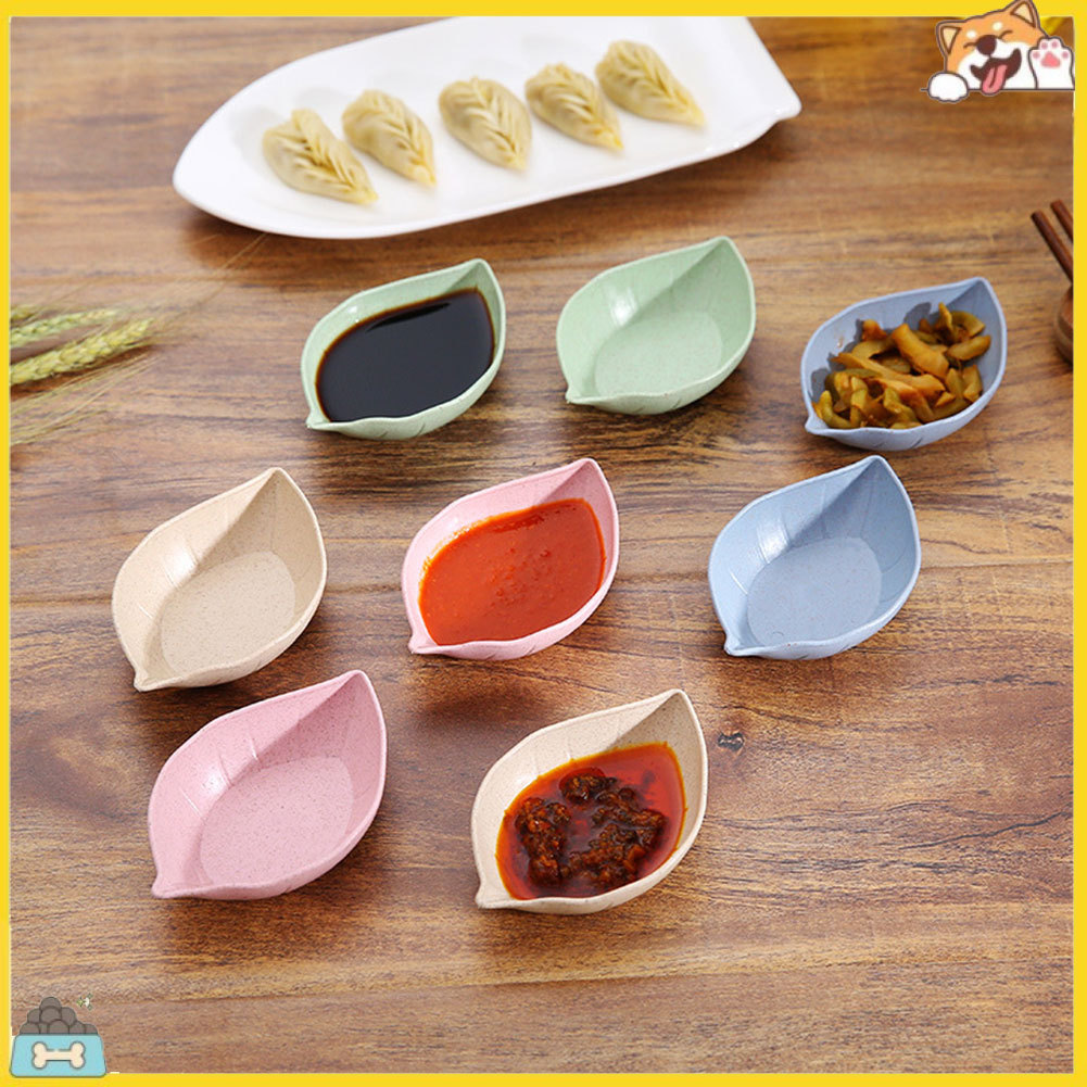 Chén đựng nước chấm hình chiếc lá sáng tạo bằng rơm lúa mạch