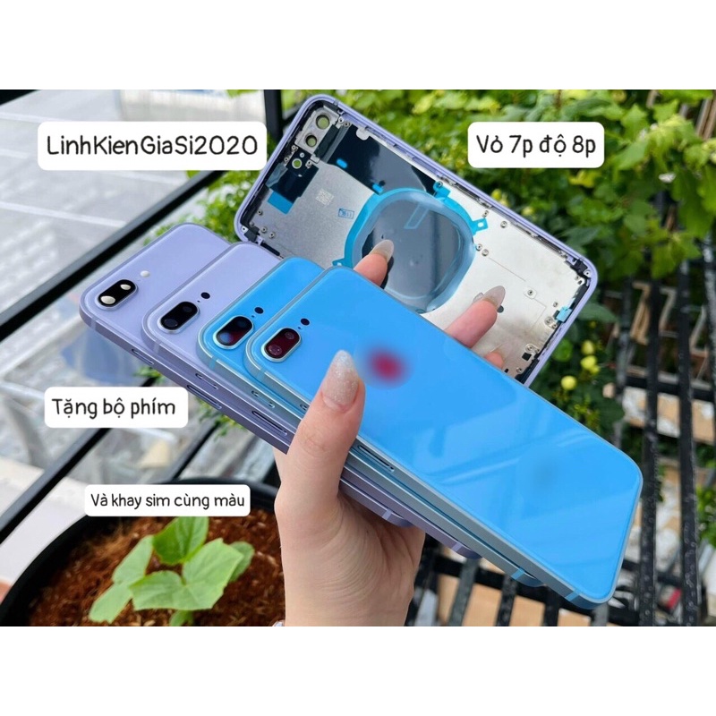 Vỏ sường ip7plus độ 8plus viền vuôn nhiều màu cực hót