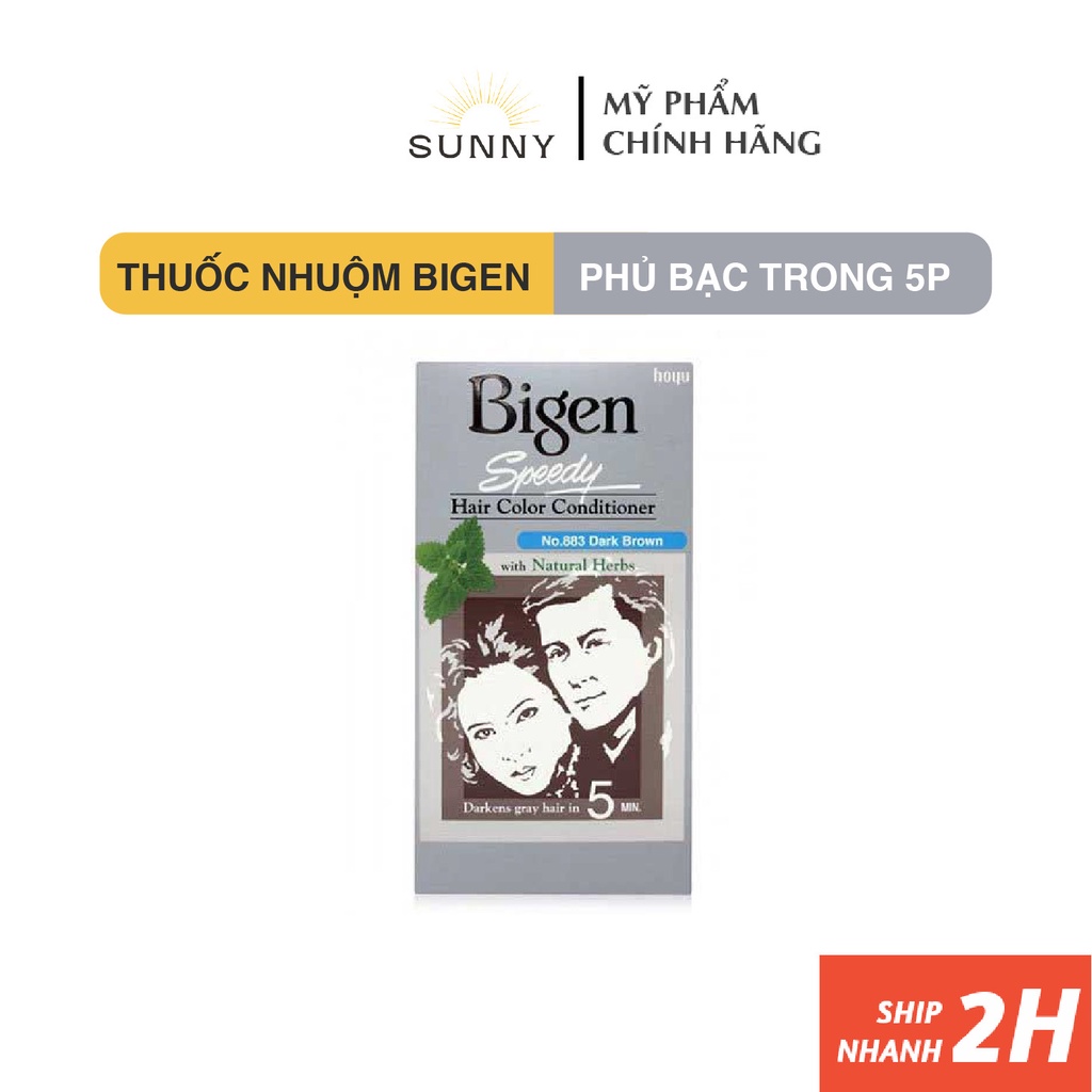 Thuốc nhuộm tóc phủ bạc Bigen Speedy Hair Color Conditioner phủ bạc trong 5 phút