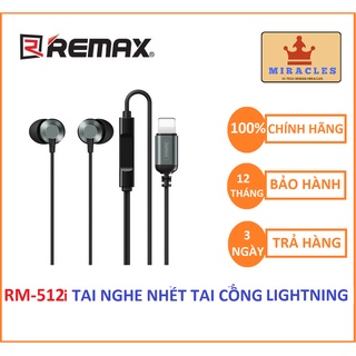  Tai Nghe Remax Metal RM-512i Có Dây Thời Trang Jack Lightning 