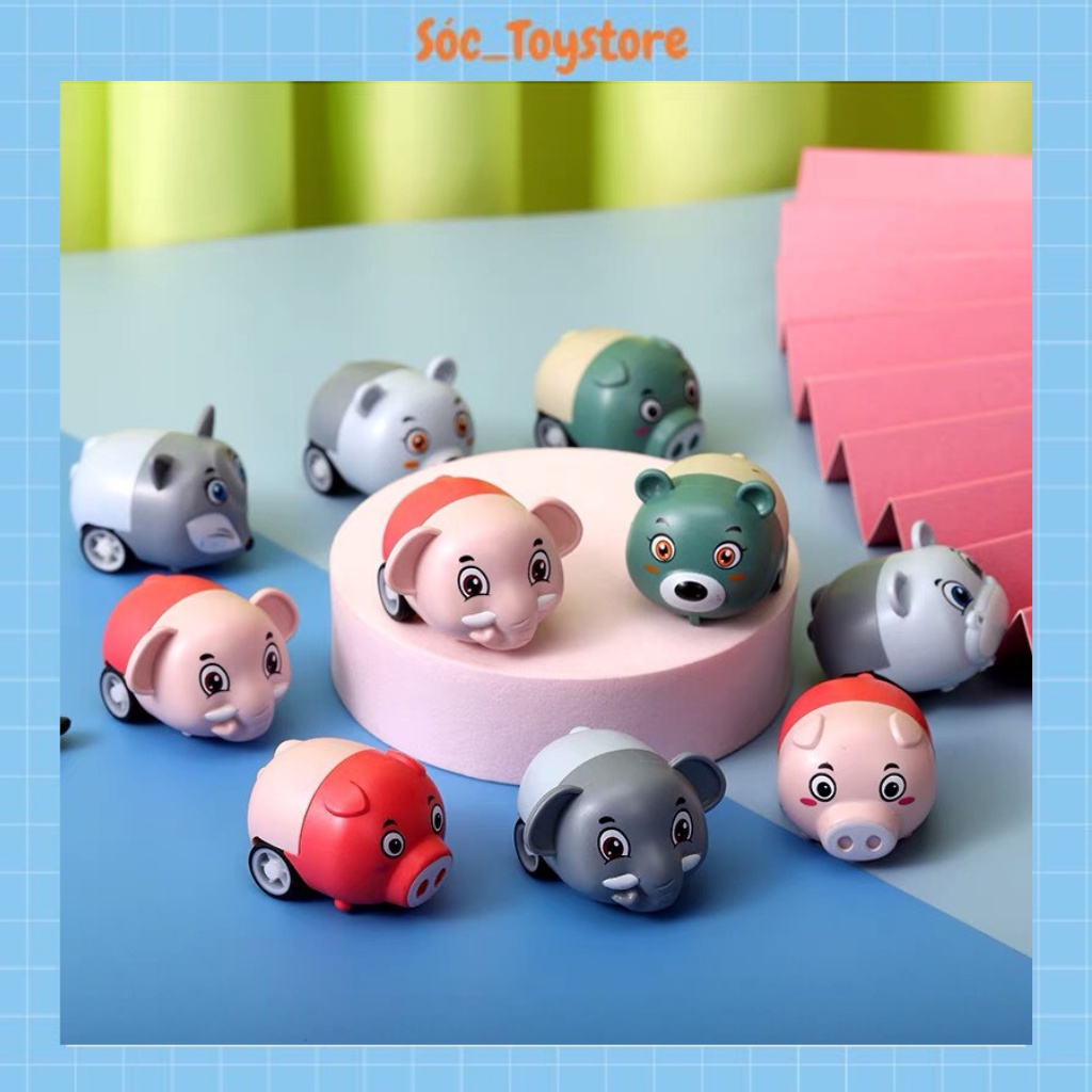 Xe Ô Tô Mini Hình Thú Chạy Cót Đáng Yêu  Xe Mini Hình Thú Ngộ Nghĩnh Cho Bé Sóc_toystore