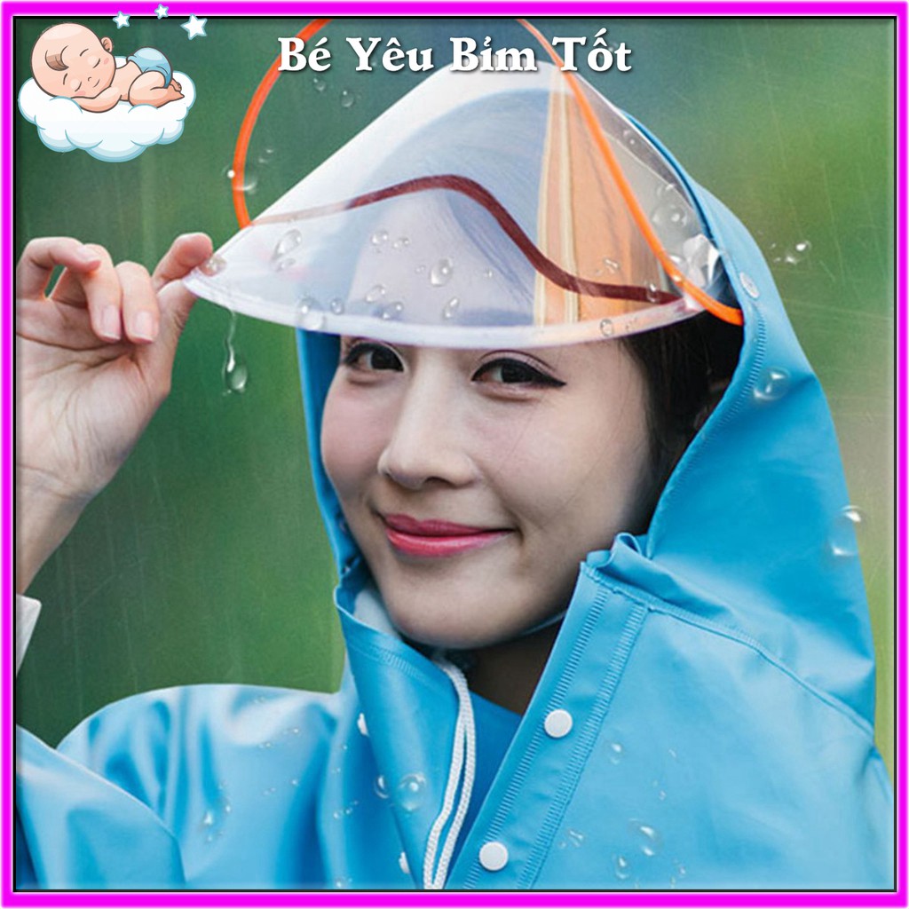 ❤️ Áo Mưa Phản Quang Có Kính Che Mặt 1 Đầu Chất Liệu Nhựa PVC Chống Thấm Tốt [Bé Yêu Bỉm Tốt]