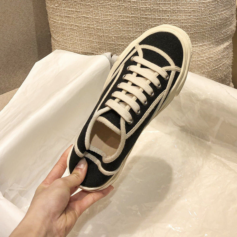 Giày lười vải canvas đế bằng không gót thời trang mùa hè hàng mới dành cho bạn nữ 2021