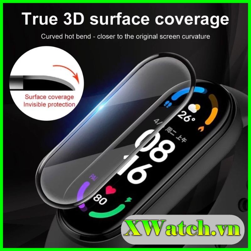 Dán màn viền cong 3D chống xước Xiaomi miband 5 miband 3 miband 4 Miband 6